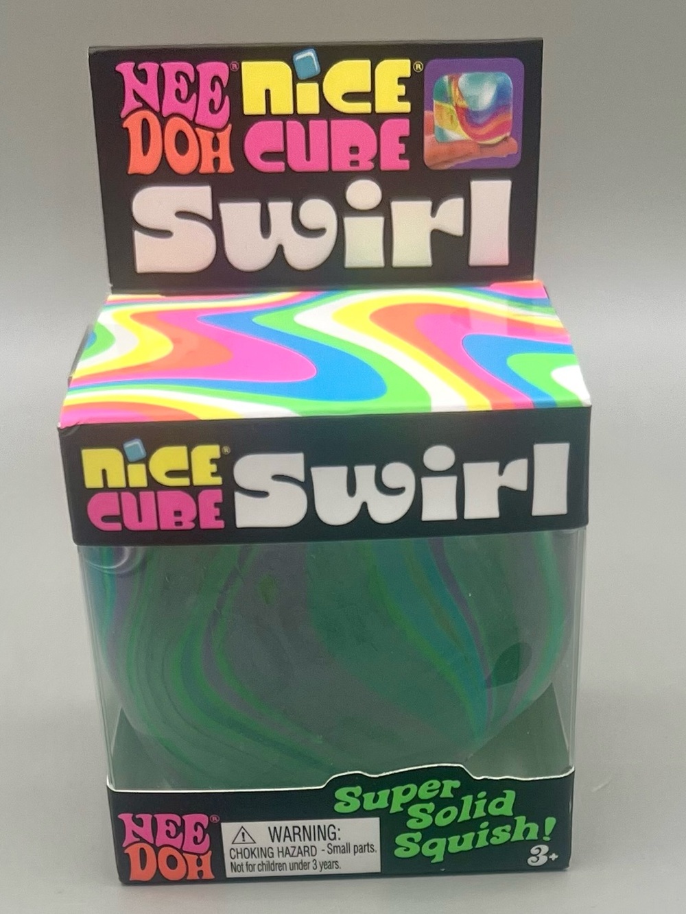 Authentic NEEDOH Nice Cube Swirl ~ Green/Blue/Purple 💚💙💜 Super Solid Squish NEW